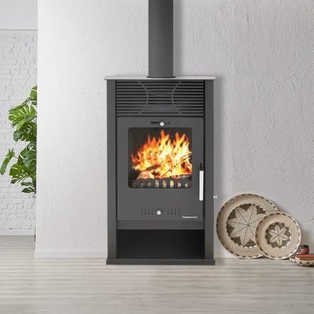 Poêle à bois grille haute